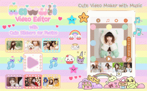 Cute Video Maker with Music screenshot 1