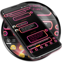 SMS Messages Retro Pink Theme