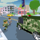 Blocky Army City Rush Racer Icon