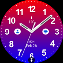 Casual Blue Red Watch Face