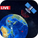 Carte monde direct navigation vocale vue satellite Icon
