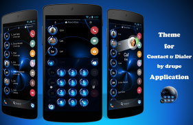 Spheres Blue Contacts & Dialer Theme screenshot 3