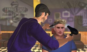 Barber shop rambut rambut gila game pemotongan 3D screenshot 2
