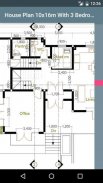 House Plan 10x16m with 3 Bedrooms screenshot 2