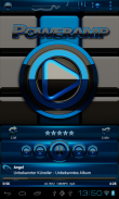 Poweramp skin Black Blue screenshot 7