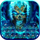 Πληκτρολόγιο Blue Flame Skull