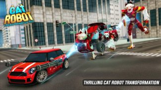 Cat Robot Car Game - Car Robot War screenshot 2