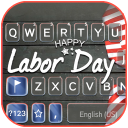 Tło klawiatury Happy Labor Day Icon