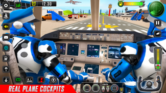 Robot pilota d'aereo simulatore - giochi aerei screenshot 3