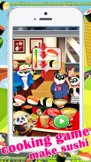 Chef Panda Sushi Make Game screenshot 1