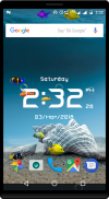 Aquarium live wallpaper with digital clock screenshot 3
