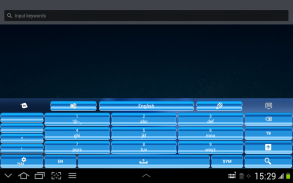 Teclado azul para Android screenshot 10