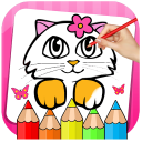 Kitty Coloring Game Icon