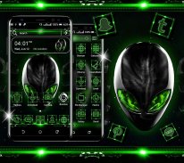 Alien Green Launcher Theme screenshot 2