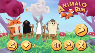 Animalo Run 3d : Fox, Hedgehog, Rabbit, Mole screenshot 0