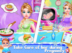 Ice Princess Pregnant Mom and Baby Care Games screenshot 1