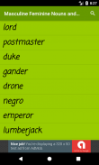 Masculine Feminine Nouns Quiz screenshot 1