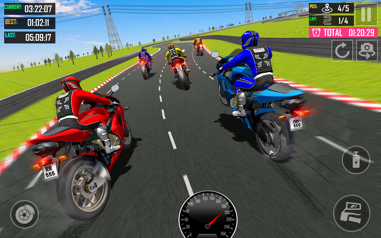 Jogo de Corrida de Moto Real Bike Racing Android Gameplay 