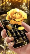 Luxury 3D Gold Rose Theme screenshot 2