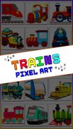 Trains Pixel Art Coloring Book screenshot 1