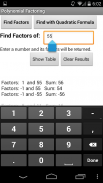 Find Factors, LCM, GCF, Quadratic Formula screenshot 0