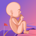 Pregnant Family Run 3D Icon