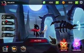 Shadow Stickman: Chiến đấu đi sợ gì quái vật screenshot 0