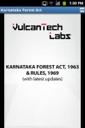Karnataka Forest Act & Rules screenshot 0