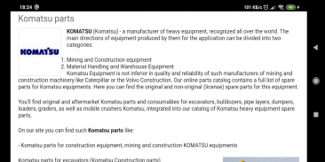 Komatsu parts online - Original and Aftermarket screenshot 2