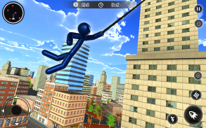 Spider Stickman Rope Hero - Black Hero Vice Town screenshot 8