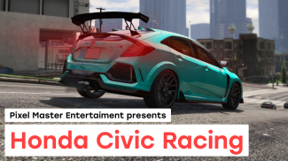 City Car Honda Civic Driving screenshot 2