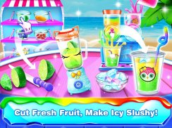 Rainbow Slushy Maker – Ice Slushie Yogurtland Game screenshot 0