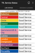 TfL Service Status screenshot 1