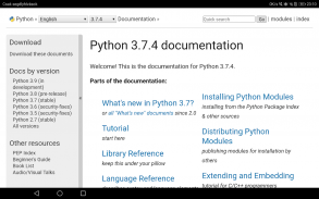 Python 3.7.4 Offline Docs - Android version screenshot 0