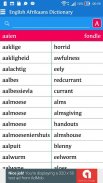 English Afrikaans Dictionary screenshot 3