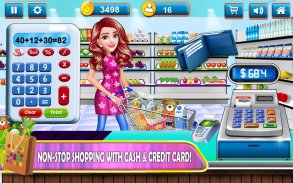सुपरमार्केट शॉपिंग कैश रजिस्टर: कैशियर गेम्स screenshot 0