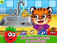 Juegos educativos para niños de 3 años! Funny Food screenshot 8