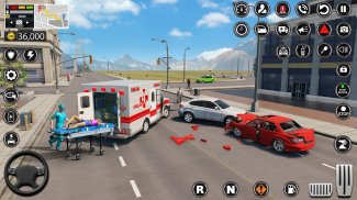 Cidade Ambulância Emergência Resgatar Simulador screenshot 4