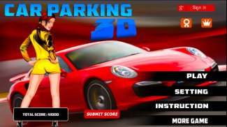 3D sports Car Parking Game screenshot 0