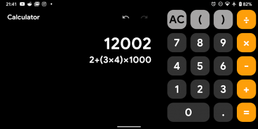 Calculator 💻➗➕➖ Simple and light with undo / redo screenshot 2