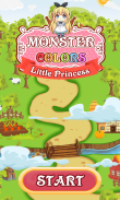 Princess Cartoon Adventure Monsters Matches Color Balls Game screenshot 0