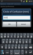 Vink DOF Calculator Lite screenshot 3