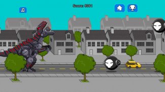 Robot Dinosaur Black T-Rex screenshot 2