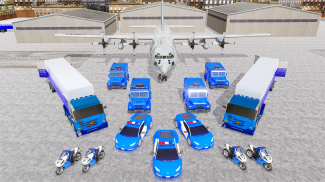 Police Airplane Pilot - Transporter Plane Game 3D screenshot 3