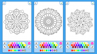 Flores mandala para colorear screenshot 2