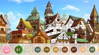 متعة الطلاء التلوين من لعبة رقم اللون للبالغين screenshot 1