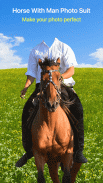 Horse With Man Photo Suit screenshot 1
