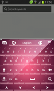 ثيمات لوحة المفاتيح الوردي screenshot 1