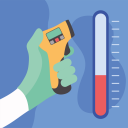 Body Temperature Fever Tracker Icon