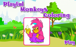 Coloring Playful Monkeys screenshot 4